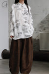 Aviva Jifei Xue cocoon wide-leg pants SS23-CWLP2-ACP bronze color